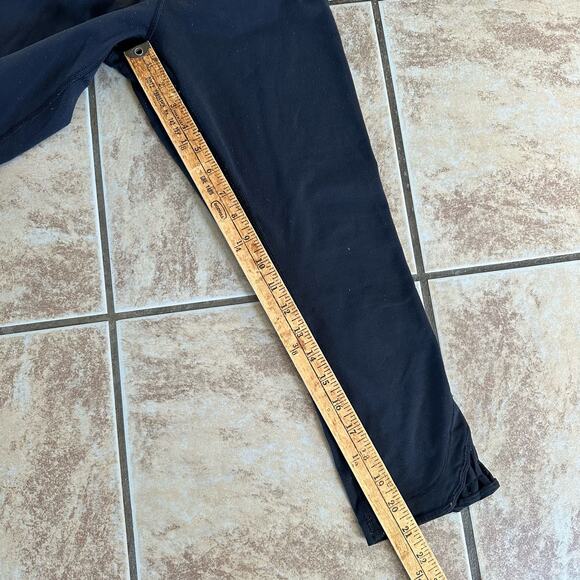 Lululemon True Self Crop Leggings Black Lattice Detail Luon Fabric Size 4 - Picture 7 of 9